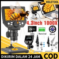 1000X 4.3Inch Elektronik Video Microscop 1200X 12MP 7 Inch HD Digital Microscope Kaca Pembesar El