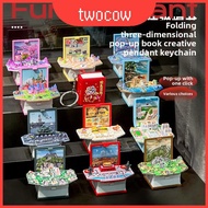 3d Foldable Puzzle Book Keychain With Historical Landmark Scene For Stress Relief And Fun Gift
