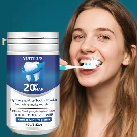 20% HAP Hydroxyapatite Tooth Powder: Teeth Whitening, Deep Cleaning, Enamel Protection, Long-Lasting
