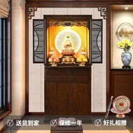 BW-6💚Fanzefu Shrine Clothes Closet Buddha Shrine Buddha Cabinet Buddha Table Altar Household Buddha Niche with Door Alta