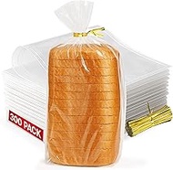 Clear Plastic Bread Bag - Pack of 300 Bags for Homemade Loaf, Baking Buns, Baguette Bags to Keep Bre