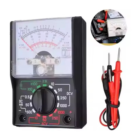 MF-110A AC/DC Analog Multimeter With Test Pen Dc/ac 250V 1000V Voltmeter 250ma Ammeter Meter Analog 