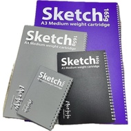 165g Sketch Book A3 A4 A5 A6 Medium Weight Cartridge Monjojo A’zone | Random Color