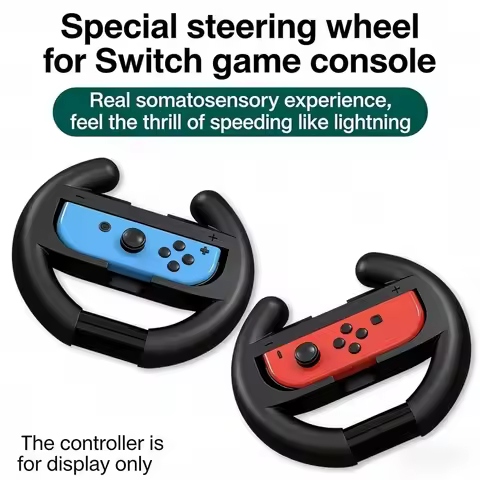 Steering Wheel for Switch Game Console, 2 Pack Racing Game Controller Grip for Switch/OLED/Lite