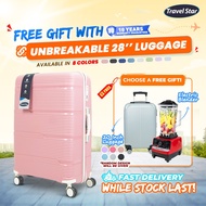 (10 YEARS UNBREAKABLE WARRANTY) Travel Star TNL018 Signature Unbreakable Polypropylene PP Luggage Ba