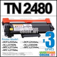 3x TN-2460 TN2460 TN2480 TN-2480 Compatible to Brothe* HL L2370DN HL L2385DW DCP L2550DW MFC L2715DW