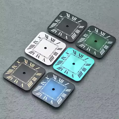 NH35 Dial 27mm Square Dial Santos Dial and Watch Hands Fits NH35 NH36 4R 7S26 Movement Watch Dial Sa