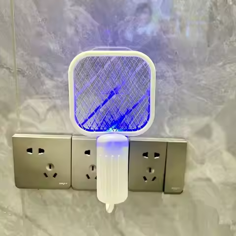 Durable Electric USB Mosquito Swatter Portable Mini Mosquito Killer Lamp UV Light Mosquito Repellent