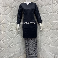 { SET } PLAIN MALAY KURUNG KEBAYA, SONGKET WRAPPED SKIRT,/ ONE SET, PLAIN MALAY KURUNG CLOTHES, MODE
