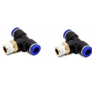 PB 6-01 Pneumatic Fitting TEE 6mm Threaded Temgah 1/8" inch