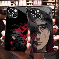 HK-38 Naruto Glass KACA Casing for iphone 11 Mini 13 12 Pro Max