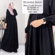 Gamis putih Wanita simple elegan RUMAYA DRESS Terbaru Terlaris Bahan CRINKLE PREMIUM modern