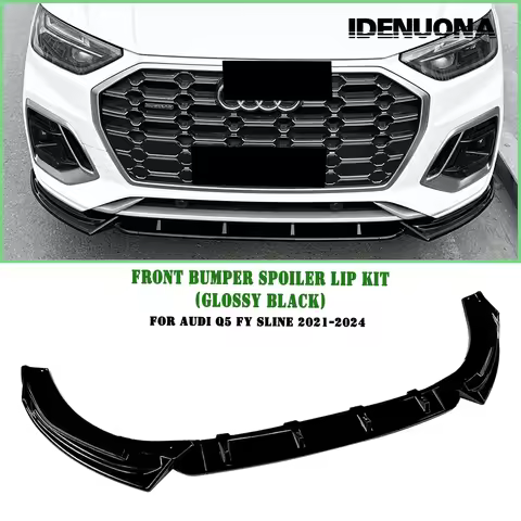 3PCS Front Bumper Spoiler Lip Lower Splitter For Audi Q5 FY S Line 2021 2022 2023 2024