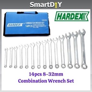 HARDEX HEAVY DUTY 14PCS 8-32MM COMBINATION WRENCH SPANNER SET