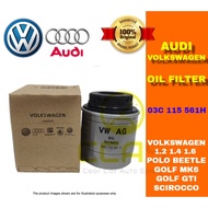 (100% Original) VOLKSWAGEN 1.2 1.4 1.6 POLO, BEETLE, GOLF MK6 , GOLF GTI, SCIROCCO OIL FILTER ( 03C 
