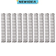 NEWIDEA 10Pcs Extended Compressed Springs, 6mm OD Silver Compression Spring, Practical 0.6mm Wire Si