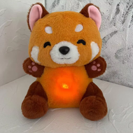 ของเล่นตุ๊กตาแพนด้าแดงหายใจตุ๊กตาสัตว์ 2024 ใหม่สําหรับความวิตกกังวลผู้ใหญ่พร้อมไฟเพลงและการหายใจแบบ