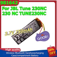 981642 Battery for JBL Tune 230NC 230 NC TUNE230NC TWS Wireless Bluetooth Earphone Charging Compartm