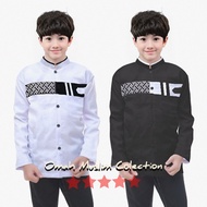 New motif Koko anak laki laki warna hitam lengan panjang/Kemeja az zahir terbaru/Baju koko az zahir/