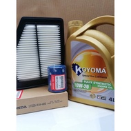 HONDA CIVIC TRO FB 1.8, 2.0 AIR FILTER + OIL FILTER + KOYOMA 0W20 FULLY SYNTHETIC ENGINE OIL