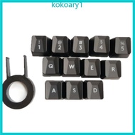 KOKO 12 Keys Keyboard Replacement Accessory for G413 G613 G910 G810 G310 Mechanical Gaming Keyboard Keycap Black