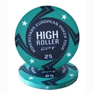 Fiches Ceramic EPT European Poker Tour High Roller Replica Value 25 for Poker Tournament Games Blist