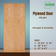 Goodoor Pintu Rumah Kayu Papan Plywood Door PD001 -  27 x 81 inch | 30 x 81 Inch  | 33 3/4 x 81 Inch
