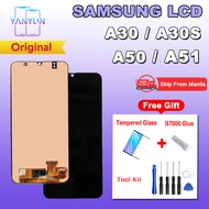 LCD For Samsung A30 A30S A50 A51 LCD With Toolkits + Tempered Glass + B7000 Glue