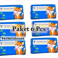 Titi Tissue 260 Sheets, 6 Pack Facial Tissue