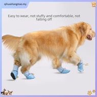 4PCS Breathable Large Dog Shoes Waterproof Big Dog Pet Shoes English Printing Outdoor Dog Shoe For M