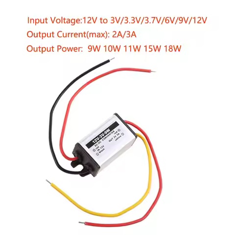 12V To 3V 3.3V 3.7V 5V 6V 9V DC To DC Converter Power Supply Voltage Converter Buck Step-Down Module