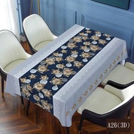 😍3D圖案 防水防油 餐桌布(多款-多尺寸)(👍方便打理 抺吓就可 免洗)茶几布 物件蓋布 枱布 檯布 餐枱布 布藝 3D Pattern Oil proof &amp; Water-proof Tablecloth Table cloth (A-4)