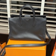 🈶購證❤️ ysl #黑銀 #牛皮 #托特包 #風琴包