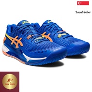 Asics Mens Gel Resolution 9 Tuna Blue/Sun Peach Tennis Shoes