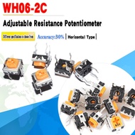 10PCS/lot WH06-2C Adjustable Resistance Potentiometer Horizontal 1K/2K/5K/10K/100K 102 103 200 ohms