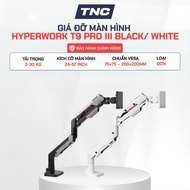 HyperWork T9 Pro III Monitor Stand | Black/White | 24-57 inch Screen | 2-30 kg -