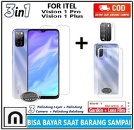 PROMO Tempered Glass Warna Hp Itel Vision 1 Pro Itel Vision 1 Plus Anti Gores Kaca Full Layar Full G