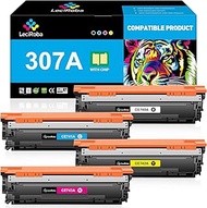 LeciRoba 307A Toner Cartridge Replacement for HP 307A CE740A CE741A CE742A CE743A Toner for HP Color