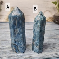 JE 8 and JE 9 Natural Blue apatite tower point.