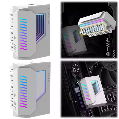ATX 24-pin 180 Degree Power Connector Adapter ATX 24 Pin 180 Degree Adapter 24-Pin Angle Adapter DIY