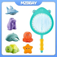 Baby Bath Swimming Pool Paddle Toys Waterproof Bathtub Colorful Toys Cartoon Shark Net Catch Fish De