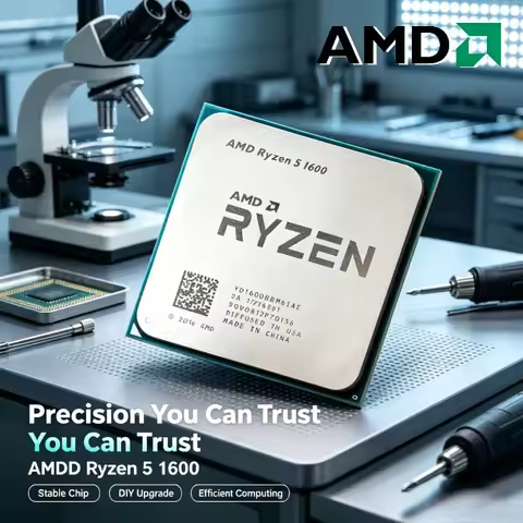 AMD Ryzen 5 1600 YD1600BBM6IAE Socket AM4 R5 1600 Six-Core Twelve Thread 3.2 GHz 65W CPU Processor 1