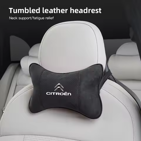 1Pcs Car Seat Headrest Auto Logo Neck Spine Protection Pillow For Citroen C1 DS3 C2 C3 Vts C4 Saxo C