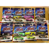 Hot Wheels Neon Speeders Mix 2 2025 Complete Set - 98 Honda Prelude - Mazda RX-7 - 2008 Lancer Evolu