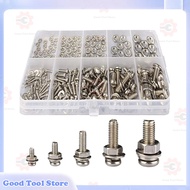 M2 M3 M4 M5 Stainless Steel Cross Round Bolt Nut Washer Assortment Kit Screw Bolt and Nut Set