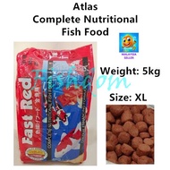 FISHDOM VALUE PACK Atlas 5kg Fast Red Koi Floating Fish Food XL SIZE Makanan Ikan