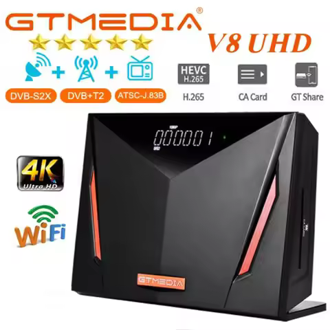 [Genuine]!!GTMEDIA V8 UHD TV Set-top Box 4K UHD TV Decoder Satellite Receiver DVB-S2/S2X DVB-T2 DVB-