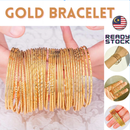 Gelang Tangan Emas Korea Perempuan 916 gold Bracelet Indian Jewellery Set 18k Gold Bracelet Gelang Tangan Bangkok