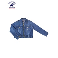 Beverly Hills Polo Club Kids Girl’s Denim Crop Top Jacket in MD.Wash LV24-760