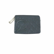 CHANEL 香奈兒 康朋黑色皮革小包 手拿包 化妝包